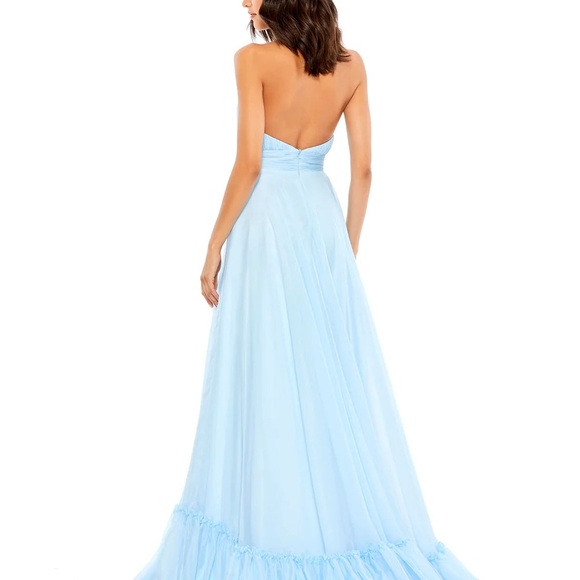 Mac Duggal 67816 HIGH NECK TIERED CHIFFON HALTER GOWN - Picture 2 of 9